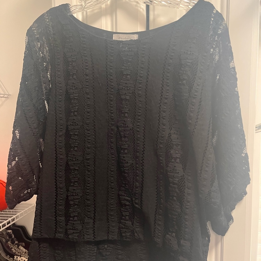 Dress Barn Black Lace Top!